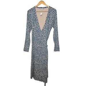 Boden Jersey Baltic Heart Wrap Dress Size 12L
